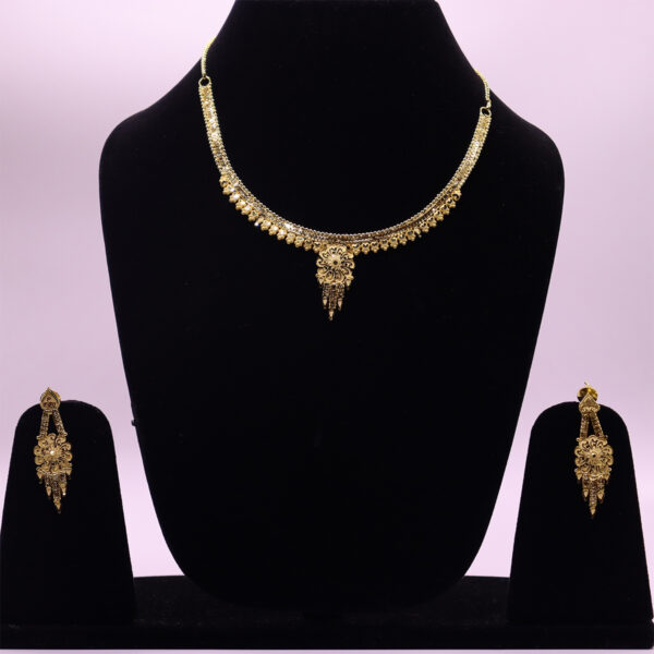 1.5 gram Gold Plated Necklace Set JGP040 - Image 7