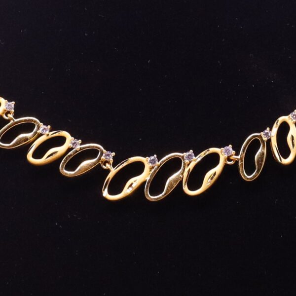 1.5 gram gold forming Gold Plated necklace Set JGP014 - Image 3