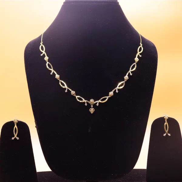 1.5 gram gold forming Gold Plated necklace Set JGP015