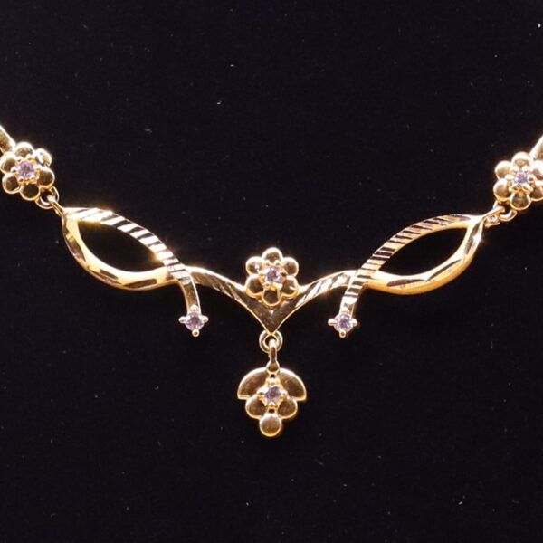 1.5 gram gold forming Gold Plated necklace Set JGP015 - Image 3
