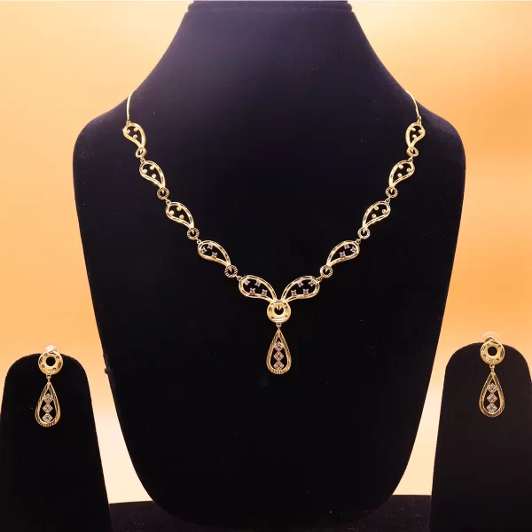 1.5 gram gold forming Gold Plated necklace Set JGP016
