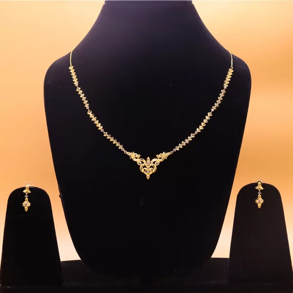 1.5 gram gold forming Gold Plated necklace Set JGP017