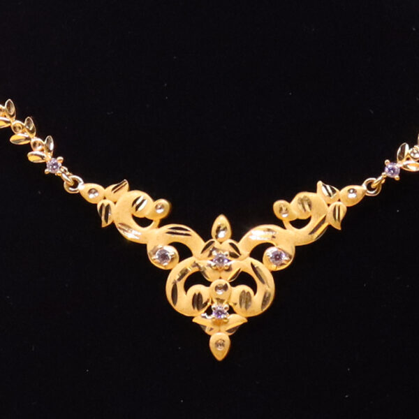 1.5 gram gold forming Gold Plated necklace Set JGP017 - Image 3