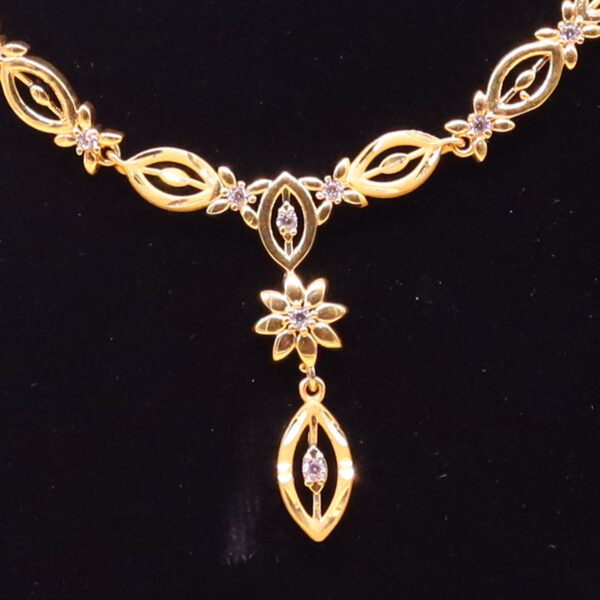 1.5 gram gold forming Gold Plated necklace Set JGP018 - Image 3