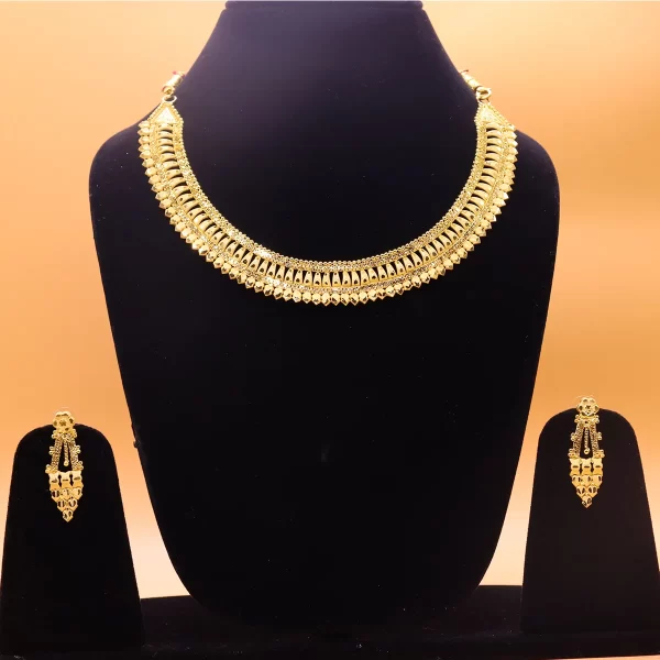 1.5 gram gold forming Gold Plated traditional necklace Set JGP021