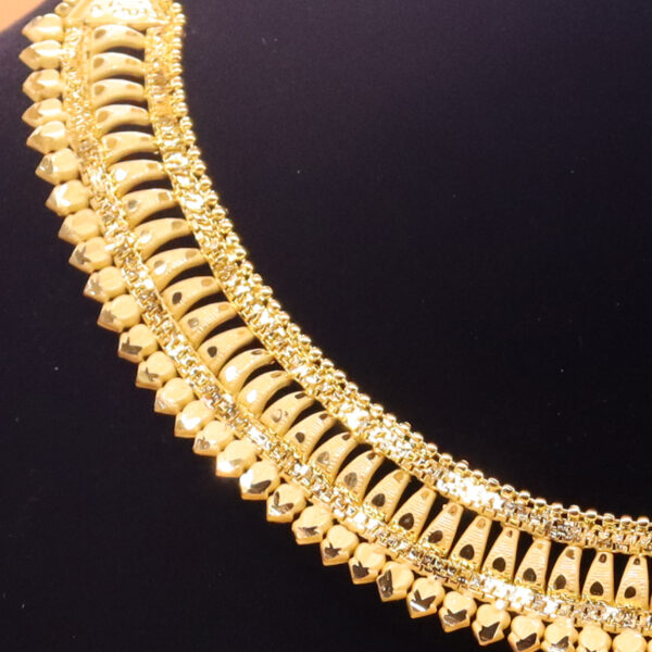 1.5 gram gold forming Gold Plated traditional necklace Set JGP021 - Image 2