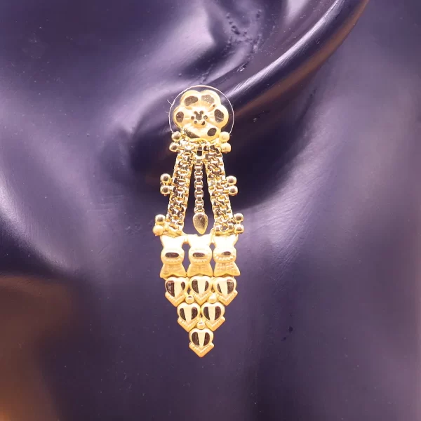 1.5 gram gold forming Gold Plated traditional necklace Set JGP021 - Image 6