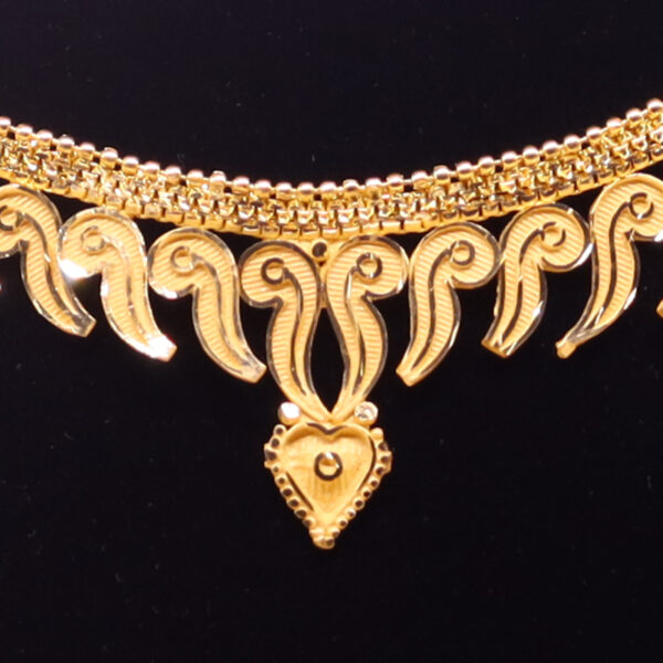 1.5 gram gold forming Gold Plated traditional necklace Set JGP024 - Image 3