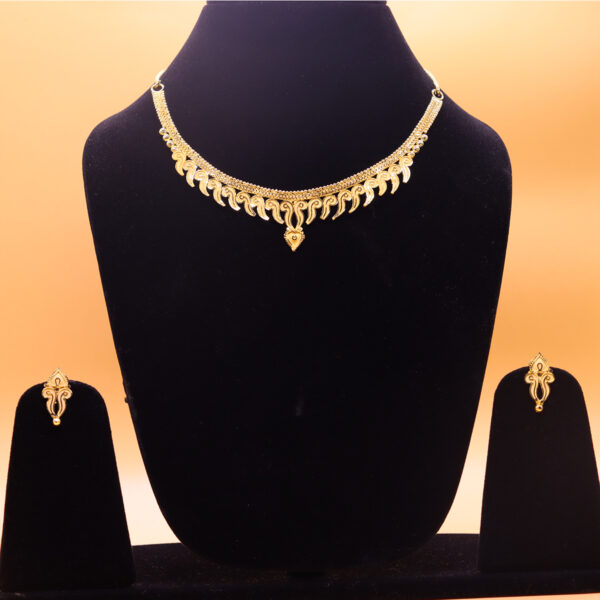 1.5 gram gold forming Gold Plated traditional necklace Set JGP024