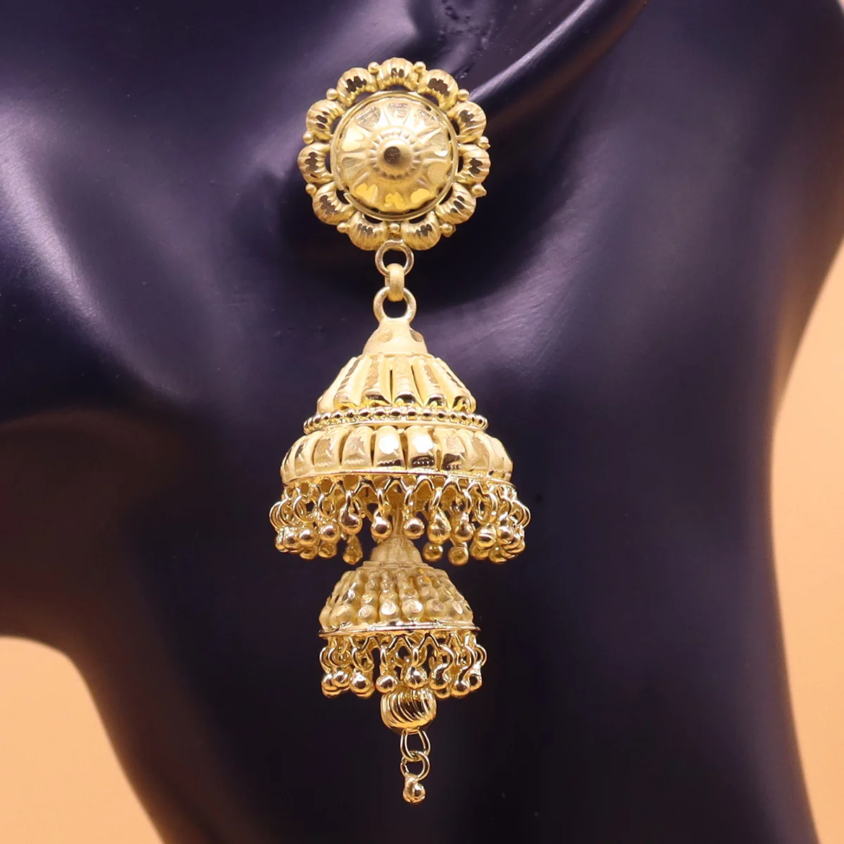 gram gold forming Gold Plated jhumka JGP032